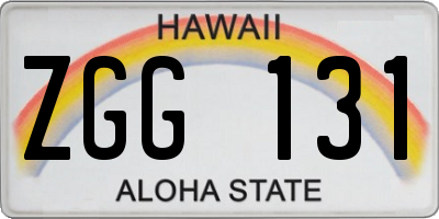 HI license plate ZGG131