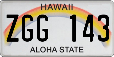 HI license plate ZGG143