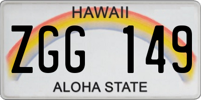 HI license plate ZGG149