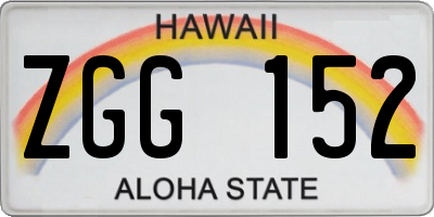 HI license plate ZGG152