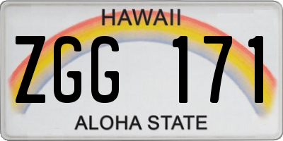HI license plate ZGG171