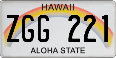 HI license plate ZGG221
