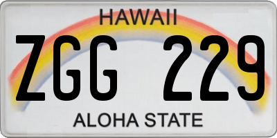 HI license plate ZGG229