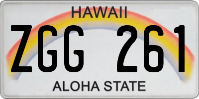 HI license plate ZGG261
