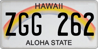 HI license plate ZGG262