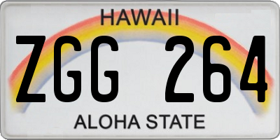 HI license plate ZGG264