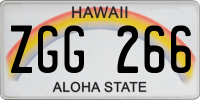 HI license plate ZGG266