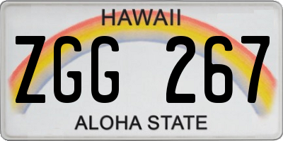 HI license plate ZGG267
