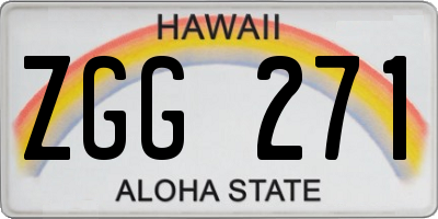 HI license plate ZGG271