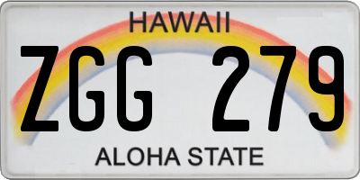 HI license plate ZGG279