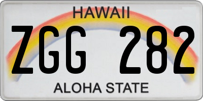 HI license plate ZGG282