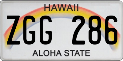 HI license plate ZGG286