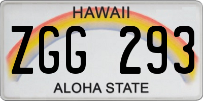 HI license plate ZGG293