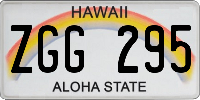 HI license plate ZGG295
