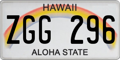 HI license plate ZGG296