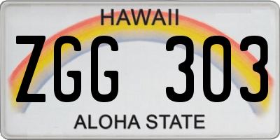 HI license plate ZGG303