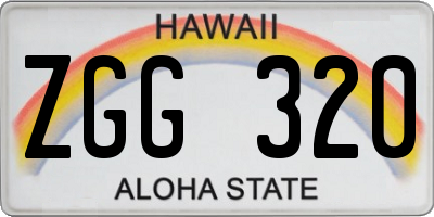HI license plate ZGG320