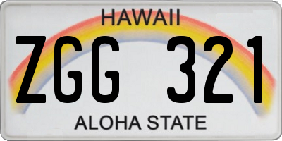 HI license plate ZGG321