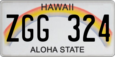 HI license plate ZGG324