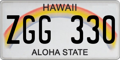 HI license plate ZGG330