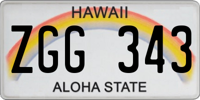 HI license plate ZGG343
