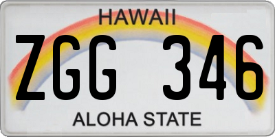 HI license plate ZGG346