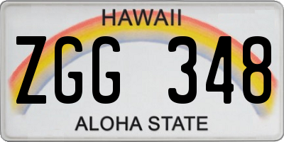 HI license plate ZGG348