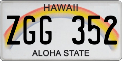 HI license plate ZGG352