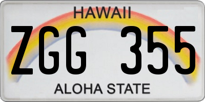 HI license plate ZGG355