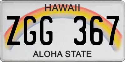 HI license plate ZGG367