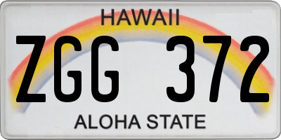 HI license plate ZGG372