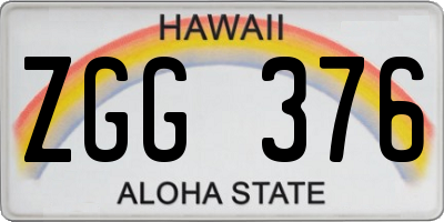 HI license plate ZGG376