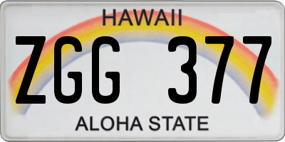 HI license plate ZGG377