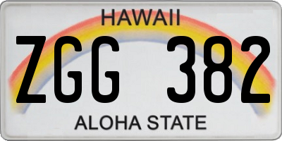 HI license plate ZGG382