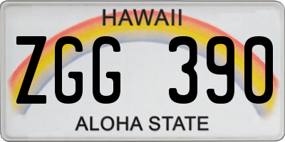 HI license plate ZGG390