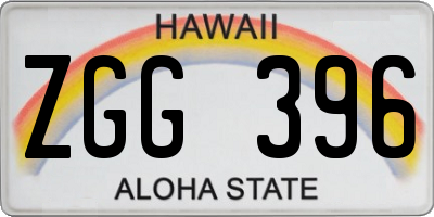 HI license plate ZGG396