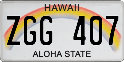 HI license plate ZGG407
