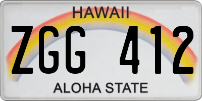 HI license plate ZGG412