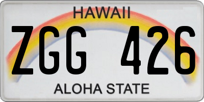 HI license plate ZGG426