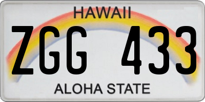 HI license plate ZGG433