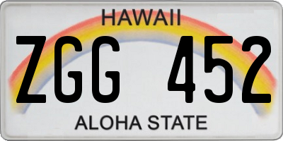 HI license plate ZGG452