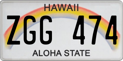 HI license plate ZGG474