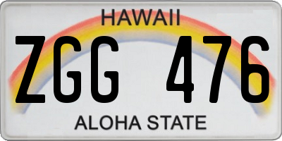 HI license plate ZGG476