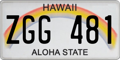 HI license plate ZGG481
