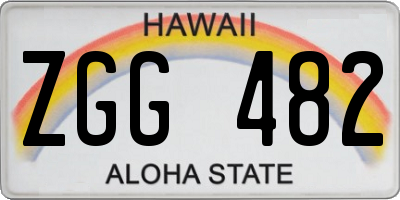 HI license plate ZGG482