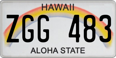 HI license plate ZGG483