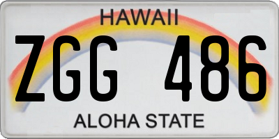 HI license plate ZGG486