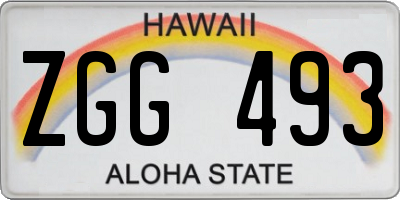 HI license plate ZGG493