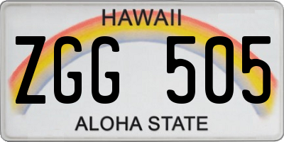 HI license plate ZGG505
