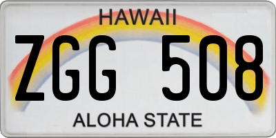 HI license plate ZGG508
